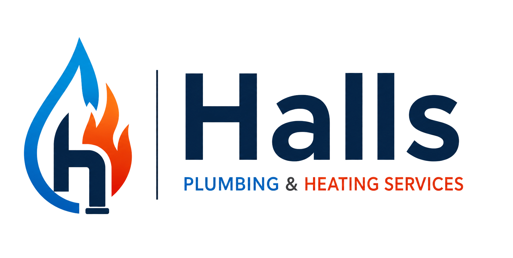 halls plumbing and heating services logo upscaled